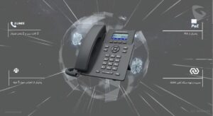 در این عکس شاهد گوشی ویپ گرنداستریم مدل GRP2601P هستید که از قابلیت poe بهره مند است 